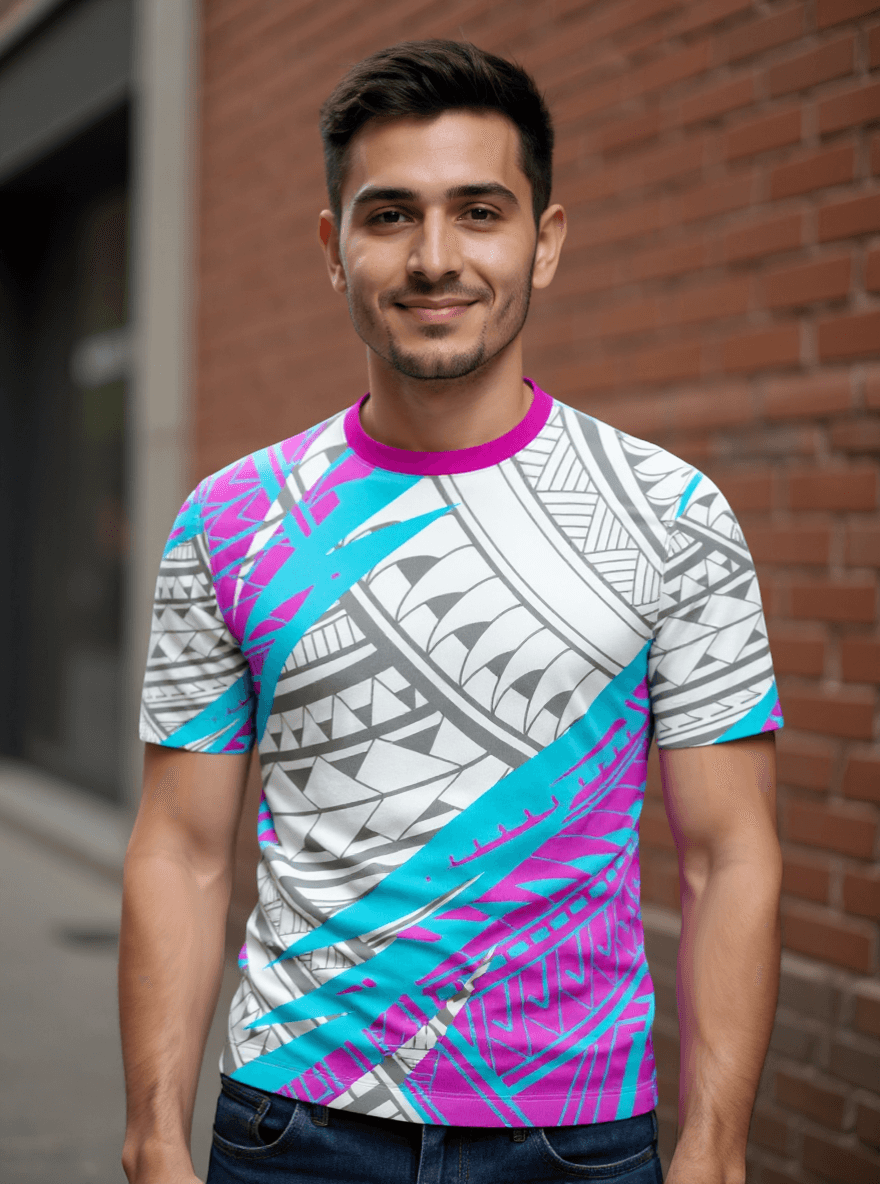 playera sublimada tribal geometrico individual