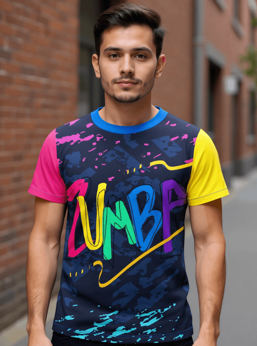 playera sublimada zumba multicolor individual