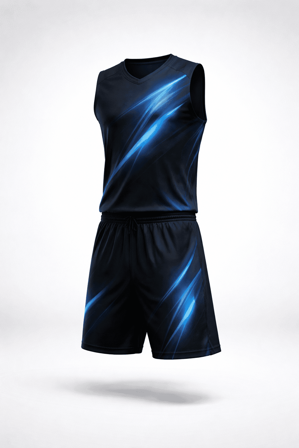 uniforme de futbol personalizado conjunto negro azul