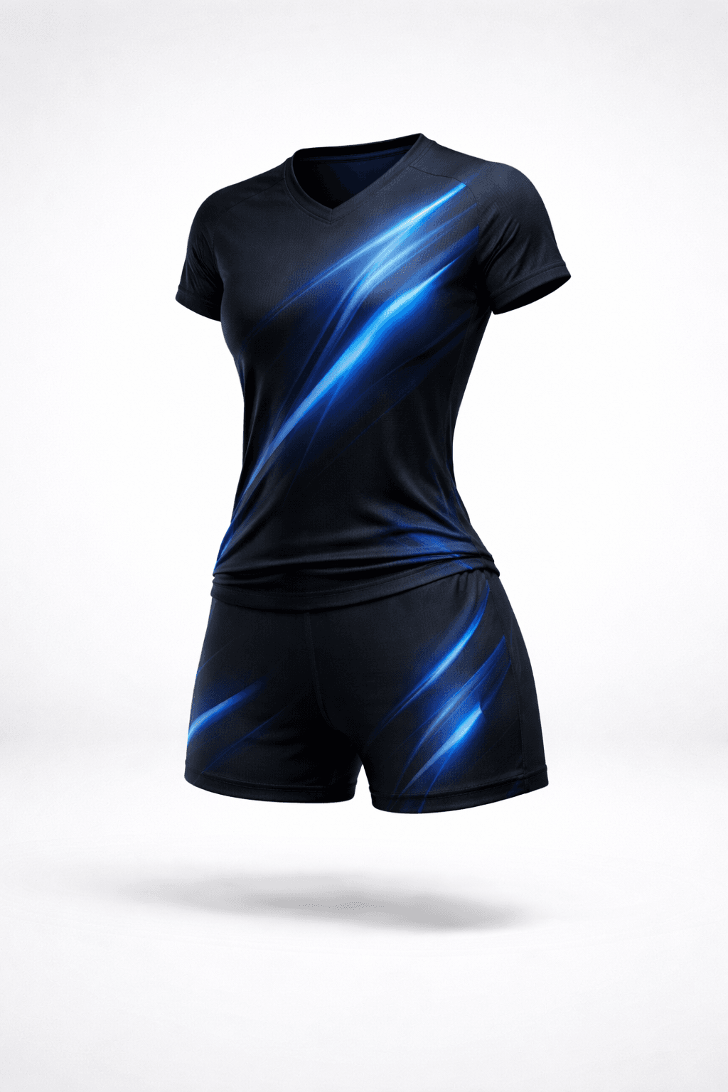 uniforme de futbol personalizado conjunto negro azul